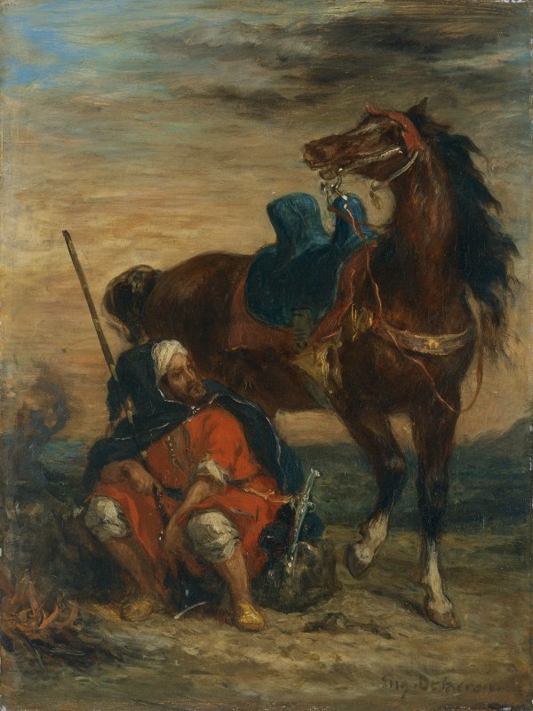 Jinete árabe. Eugène Delacroix