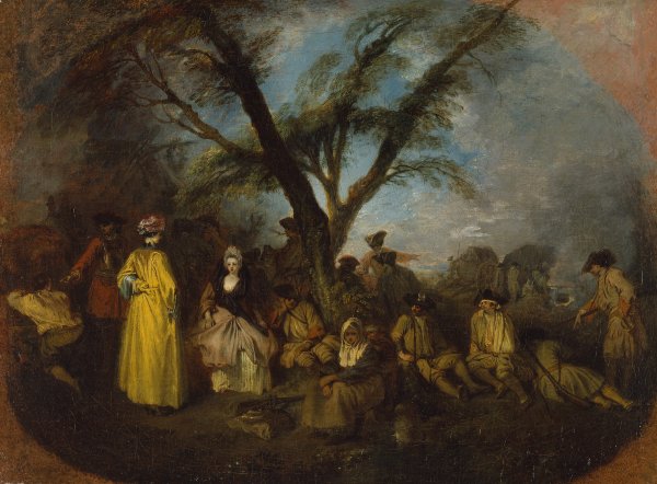 El descanso. Jean-Antoine Watteau