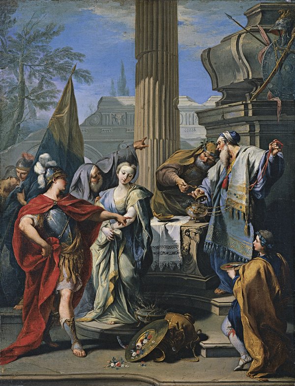 El Sacrificio de Políxena. Giovanni Battista (taller) Pittoni