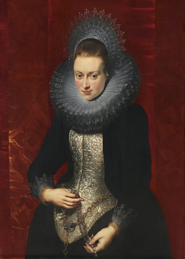 Retrato de una joven dama con rosario. Peter Paul Rubens