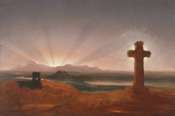 Cross at Sunset. Cruz al atardecer, c. 1848