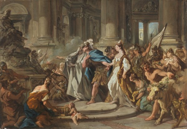 Jasón y Medea en el templo de Júpiter. Jean-François de Troy