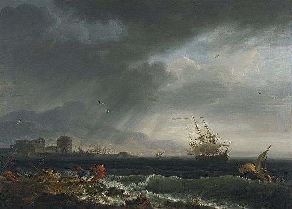 Mar tempestuoso. Claude Joseph Vernet