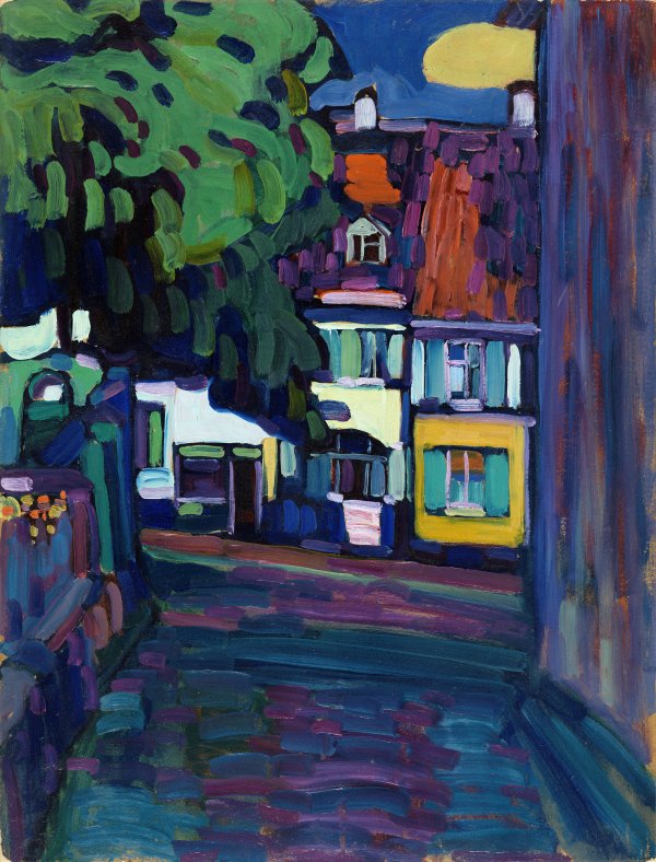 Murnau, casas en el Obermarkt. Wassily Kandinsky