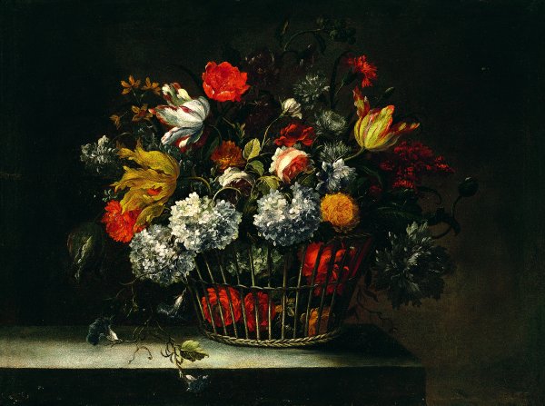 Basket of Flowers. Cesta de flores