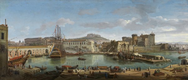 The Darsena, Naples. La Dársena, Napóles, c. 1700-1718