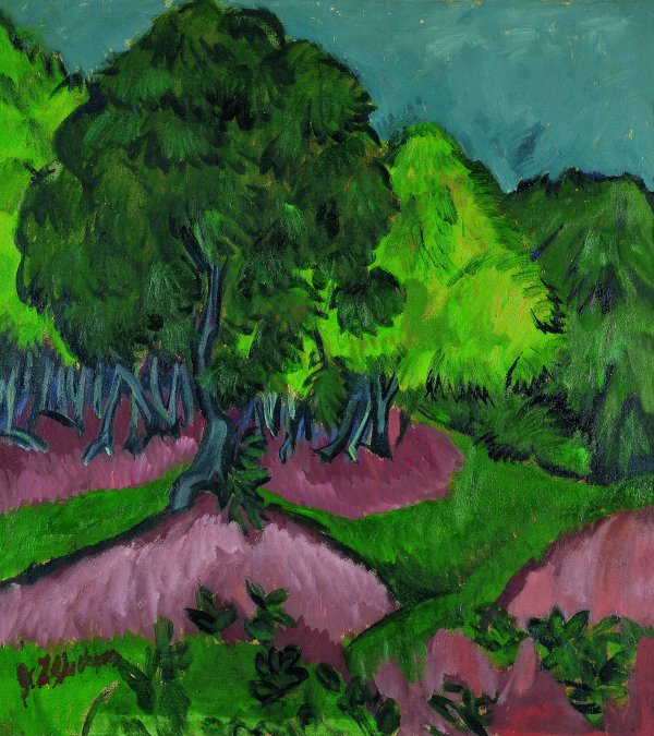 Landscape with Chestnut Tree. Paisaje con castaño, 1913