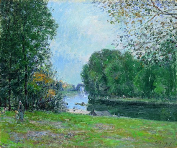 A Turn of the River Loing. Summer. Meandro en el río Loing. Verano, 1896