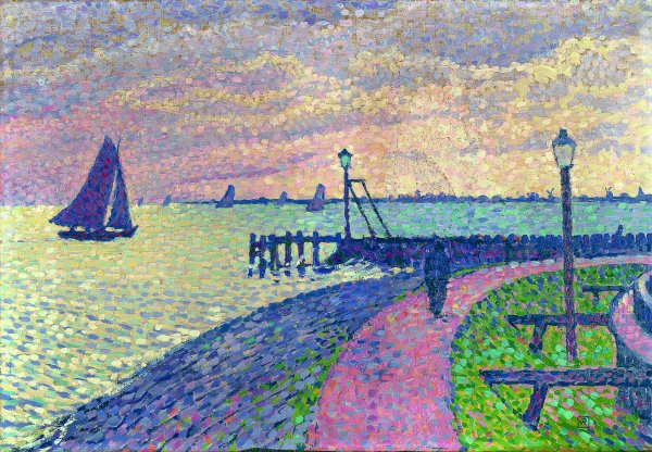 Entrance to the Port of Volendam - Rysselberghe, Theo Van. Museo