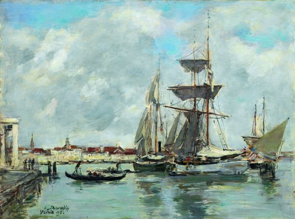 Venice, The Grand Canal - Boudin, Eugène. Museo Nacional Thyssen