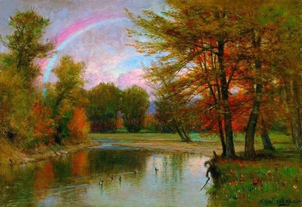 The Rainbow, Autumn, Catskill. El arco iris, otoño, Catskill, c. 1880-1890