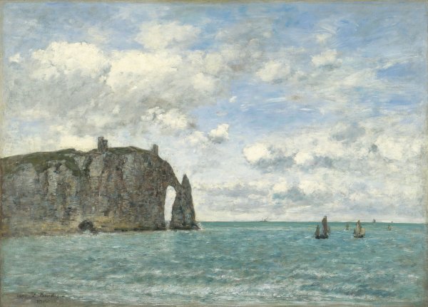 Étretat. The Cliff of Aval. Étretat. El acantilado de Aval, 1890