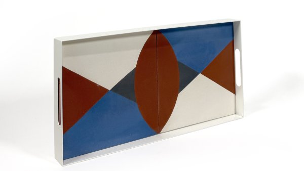 Baldosas hidráulicas inspiradas en Composición II (Naturaleza muerta) (1916), de Theo Van Doesburg