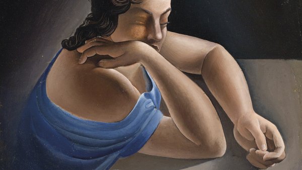 Figura en una mesa (Anna Maria Dalí, hermana del artista), 1925
