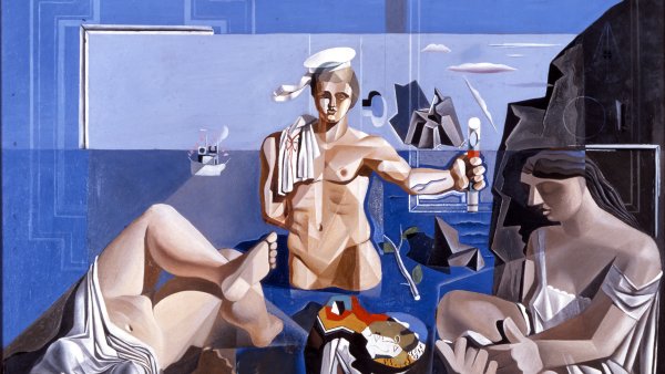 Composición con tres figuras. Academia neocubista, 1926
