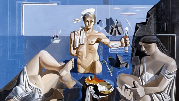 Composición con tres figuras. Academia neocubista, 1926
