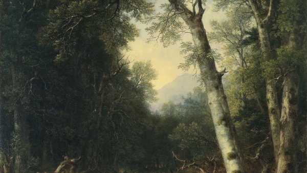 Un arroyo en el bosque, 1865