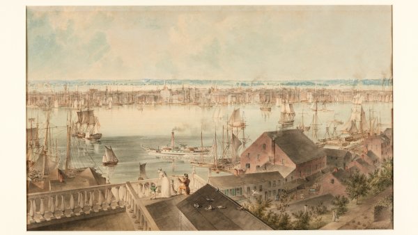 Vista de Nueva York desde Brooklyn Heights, hacia 1836. 