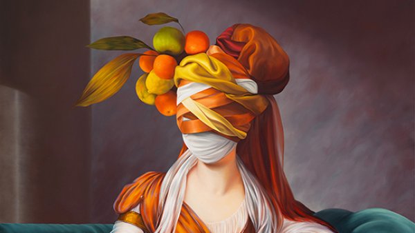 Portrait in Venetian Red (after Élisabeth Vigée Le Brun), 2024