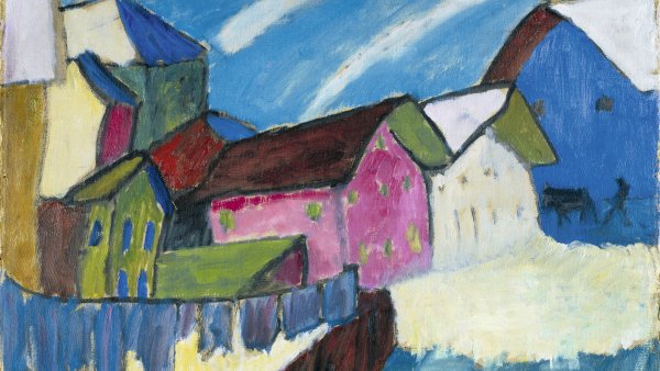 Calle de pueblo en invierno, 1911
