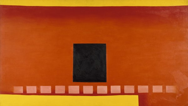 Puerta negra con rojo, 1954