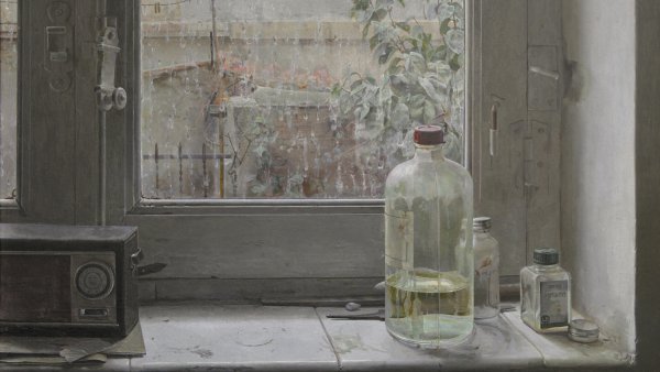 Ventana con lluvia, 1970